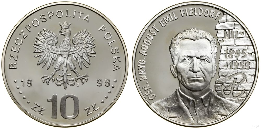 Polska, 10 złotych, 1998