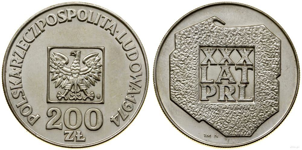 Polska, 200 złotych, 1974