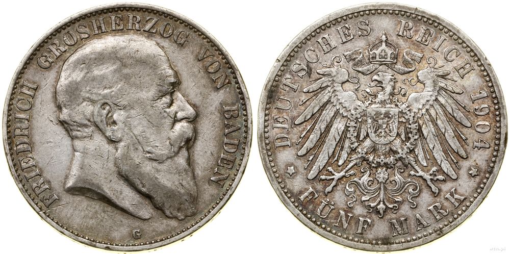 Niemcy, 5 marek, 1904 G