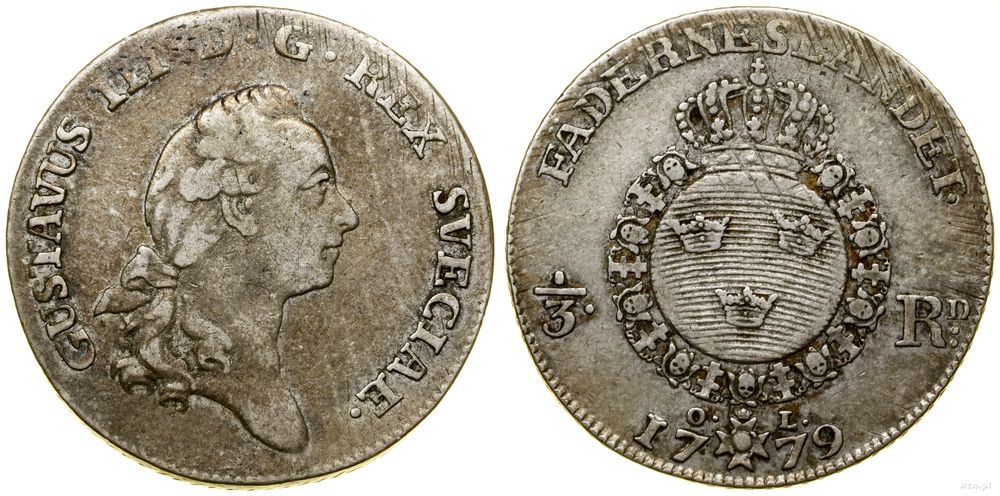 Szwecja, 1/3 talara (riksdalera), 1779