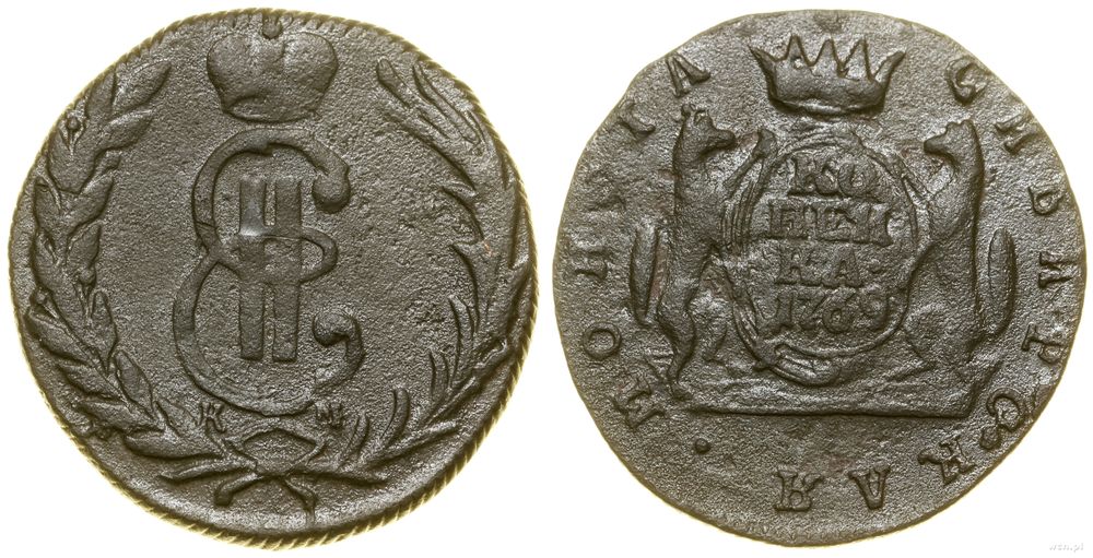 Rosja, 1 kopiejek, 1769 KM