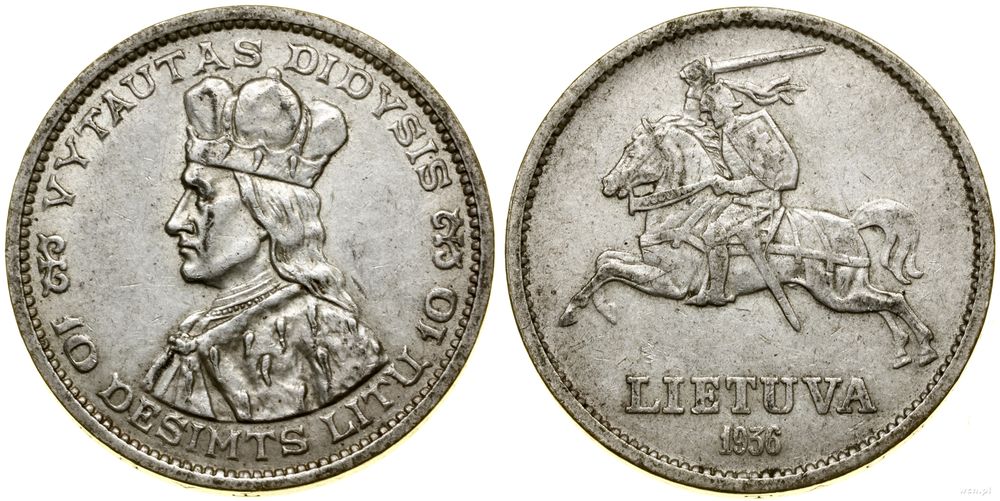 Litwa, 10 litów, 1936