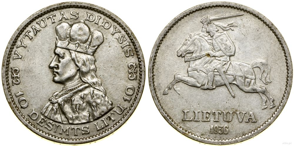 Litwa, 10 litów, 1936