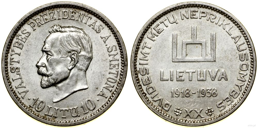 Litwa, 10 litów, 1938