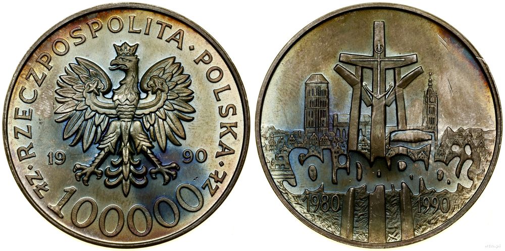 Polska, 100.000 złotych, 1990