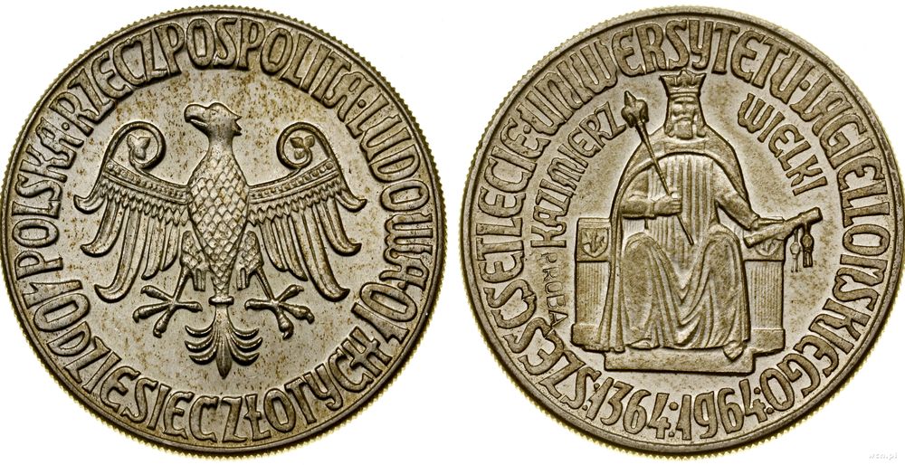 Polska, 10 złotych, 1964