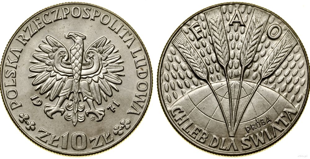 Polska, 10 złotych, 1971