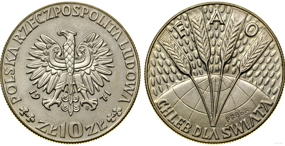 Polska, 10 złotych, 1971