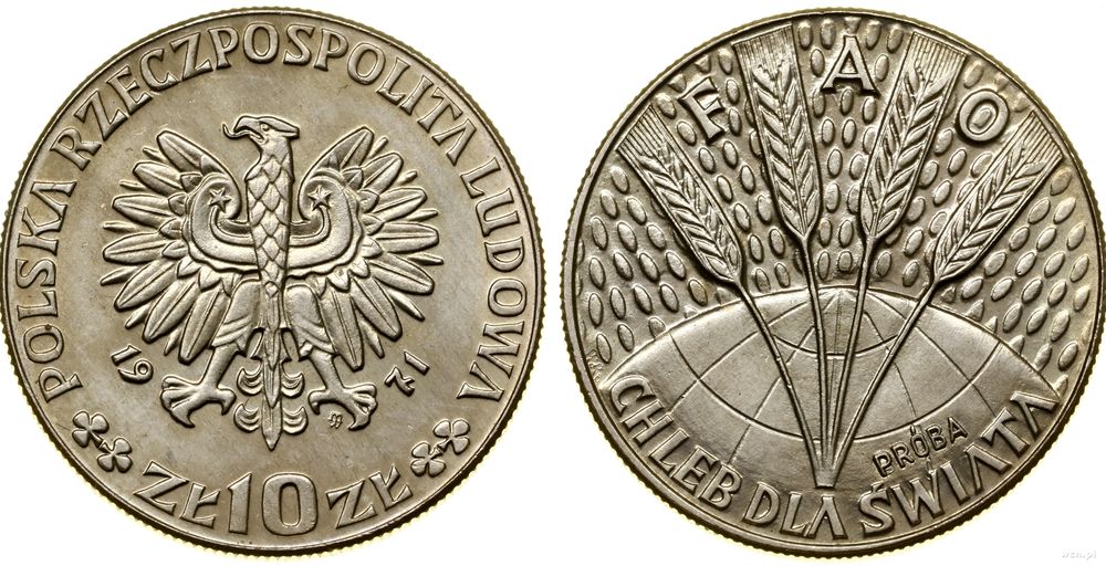 Polska, 10 złotych, 1971