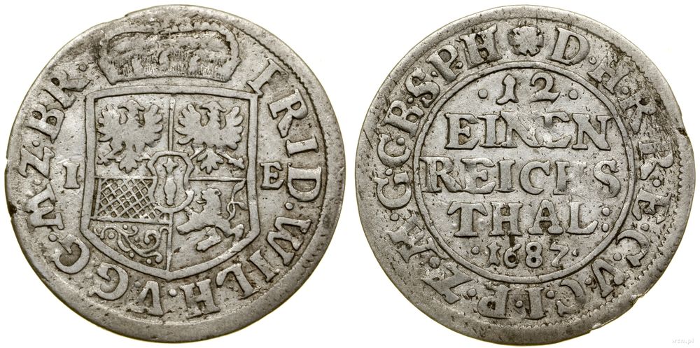 Niemcy, 1/12 talara, 1687 IE