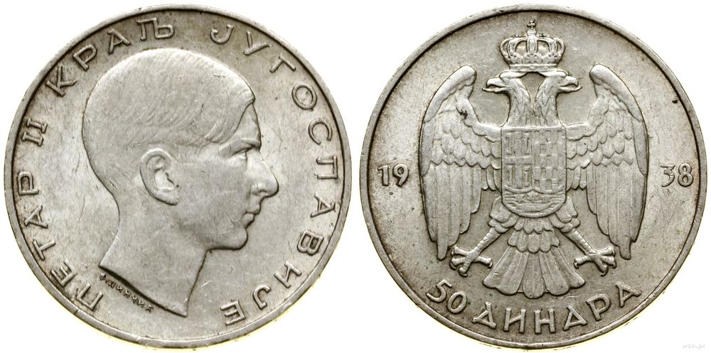 Jugosławia, 50 dinarów, 1938