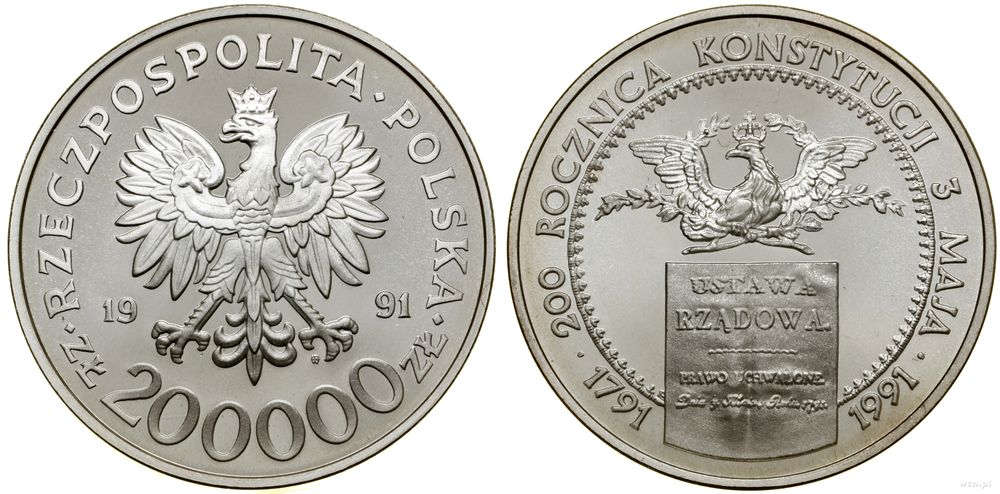 Polska, 200.000 złotych, 1991