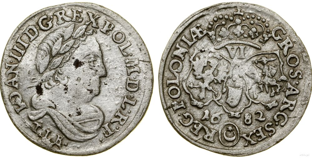 Polska, szóstak, 1682