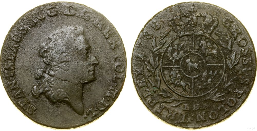 Polska, trojak, 1788 EB