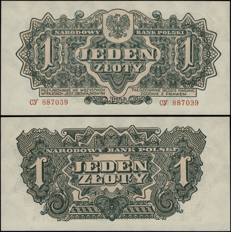 Polska, 1 złoty, 1944