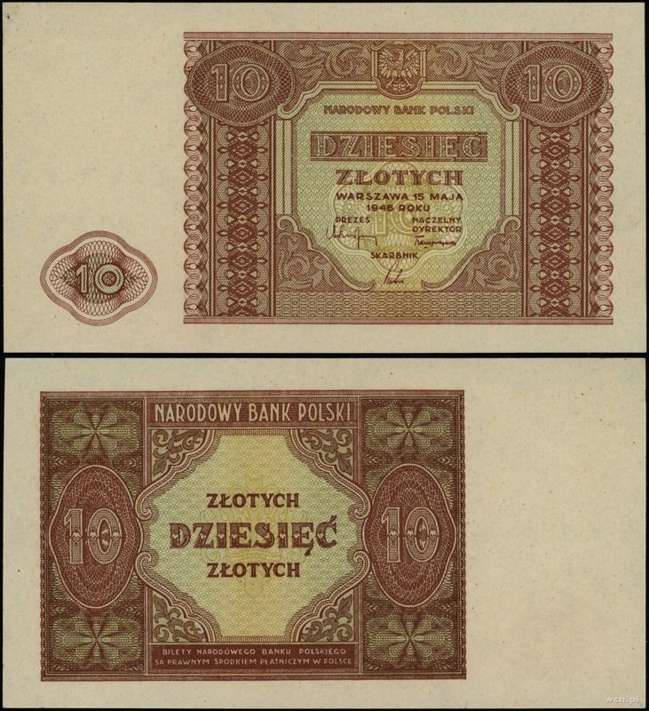 Polska, 10 złotych, 15.05.1946