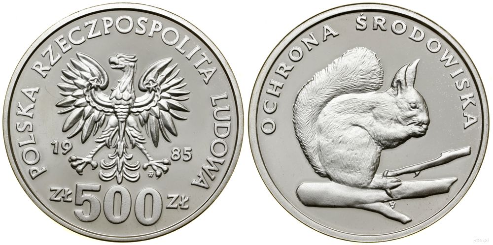Polska, 500 złotych, 1985