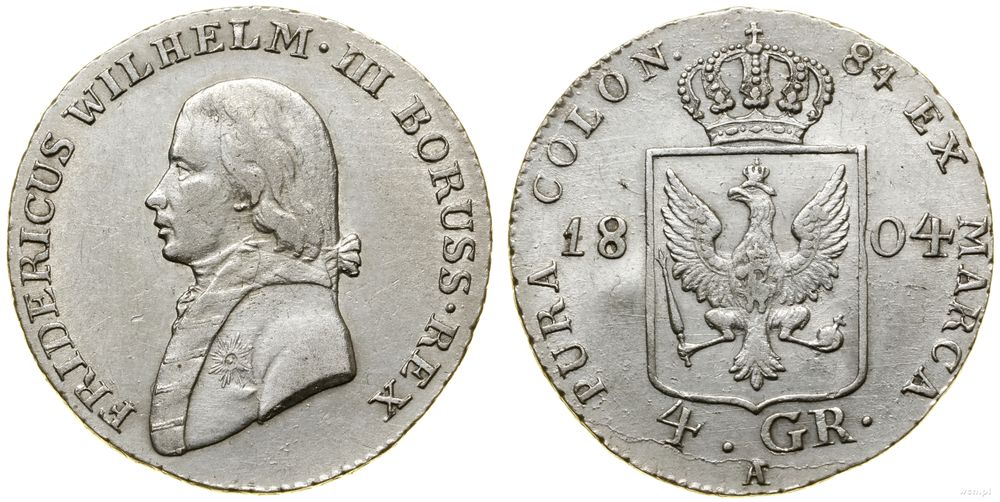 Niemcy, 4 grosze (1/6 talara), 1804 A