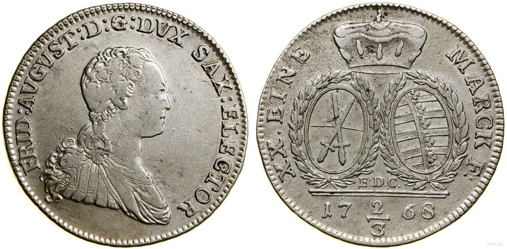 Niemcy, 2/3 talara (gulden), 1768 EDC