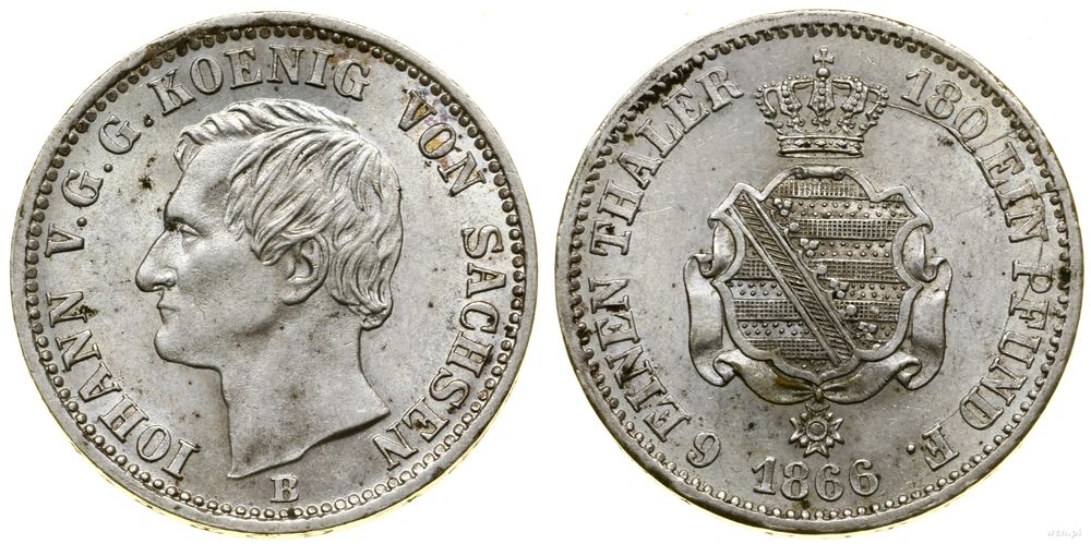 Niemcy, 1/6 talara, 1866 B