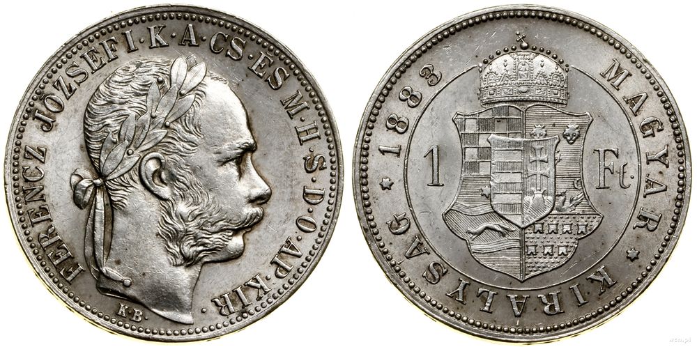 Węgry, 1 forint, 1883 KB