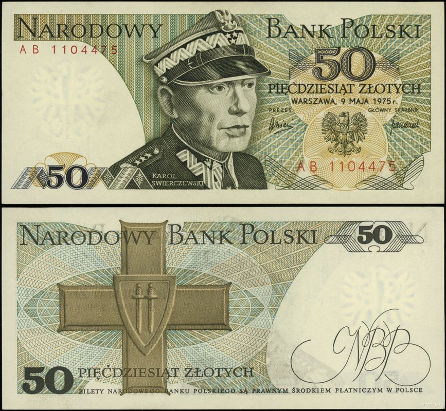 Polska, 50 złotych, 9.05.1975