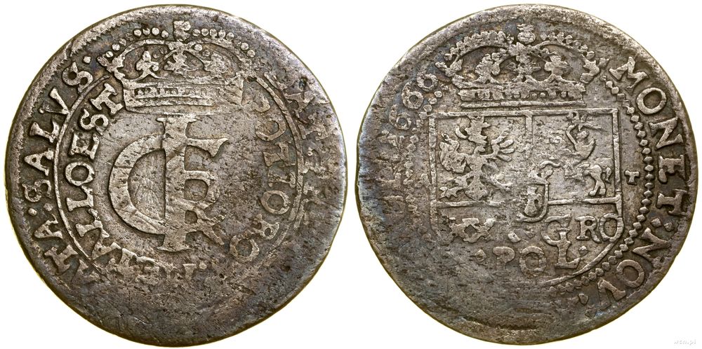 Polska, tymf (złotówka), 1666 AT