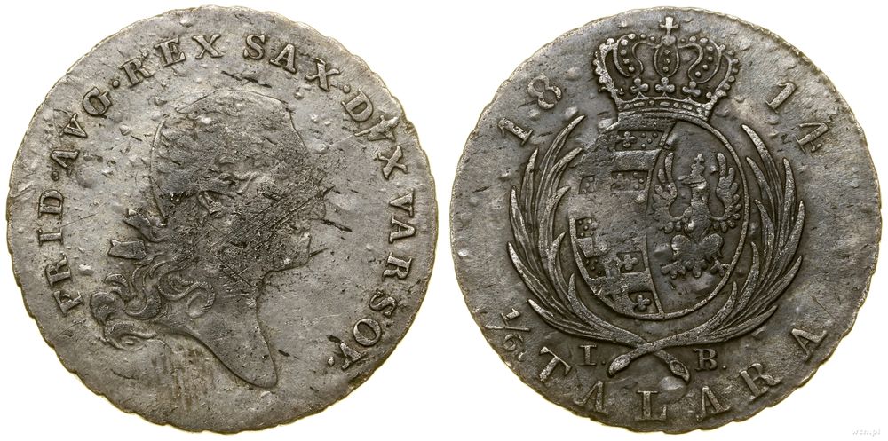 Polska, złotówka (1/6 talara), 1814 IB