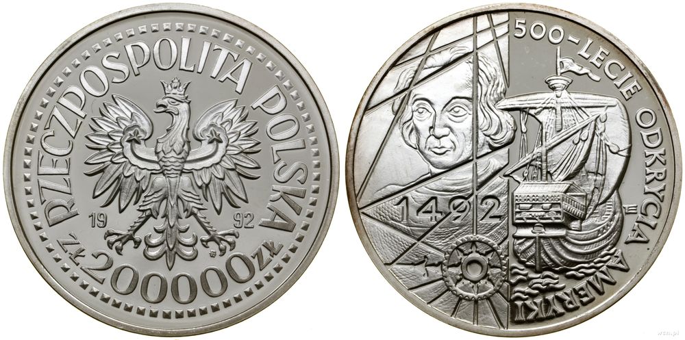 Polska, 200.000 złotych, 1992