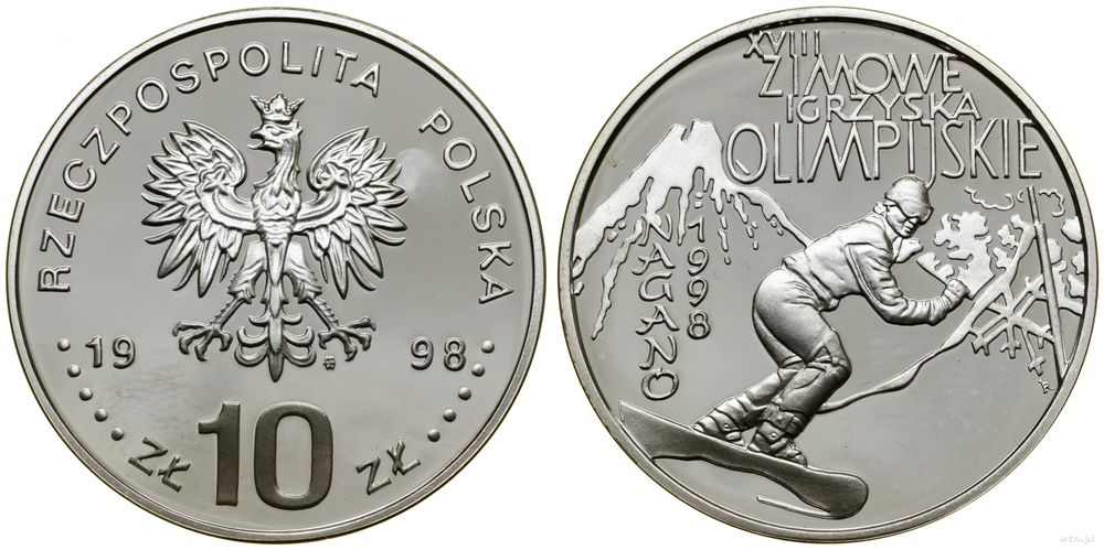 Polska, 10 złotych, 1998