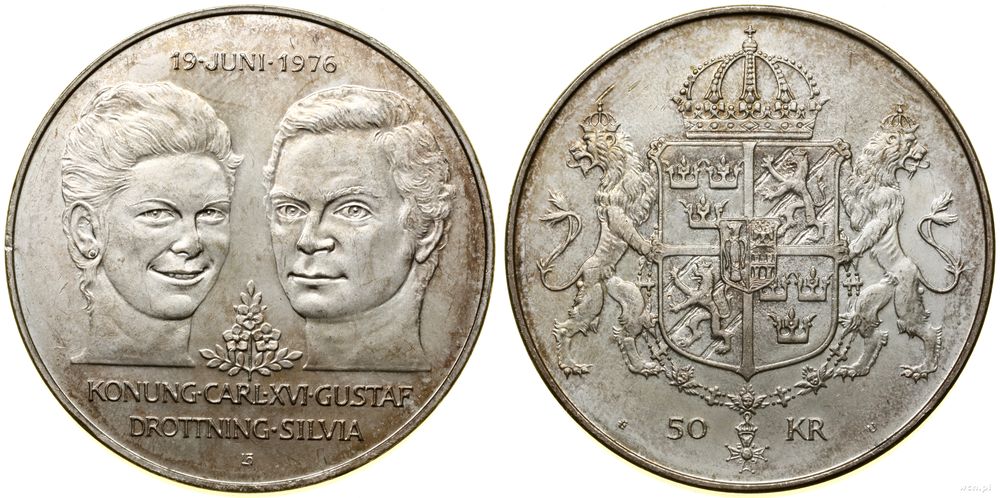 Szwecja, 50 koron, 1976
