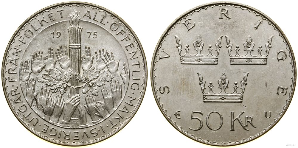 Szwecja, 50 koron, 1975