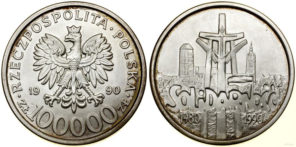 Polska, 100.000 złotych, 1990