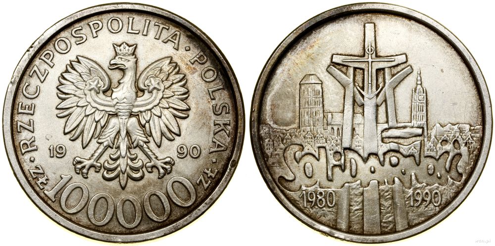 Polska, 100.000 złotych, 1990