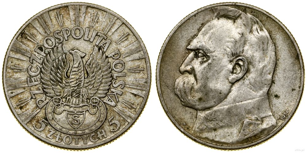 Polska, 5 złotych, 1934 S