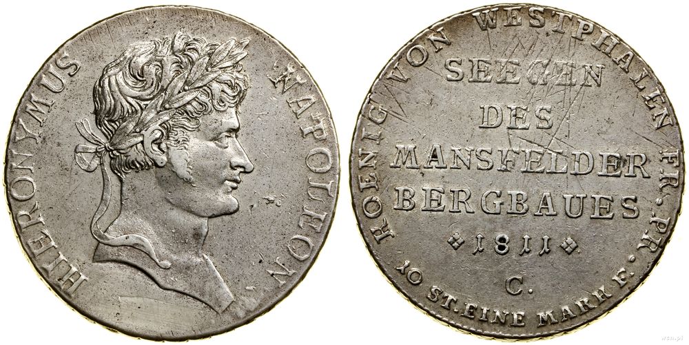 Niemcy, talar górniczy (Ausbeutetaler), 1811 C