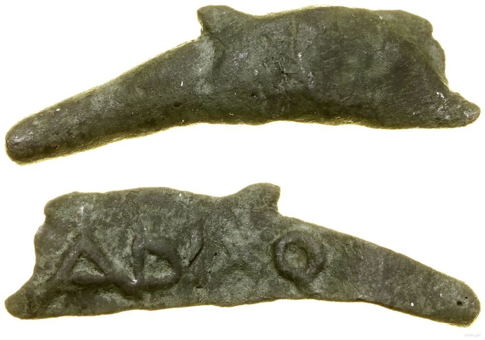 Grecja i posthellenistyczne, brąz w kształcie delfina, (VI–V w. pne)