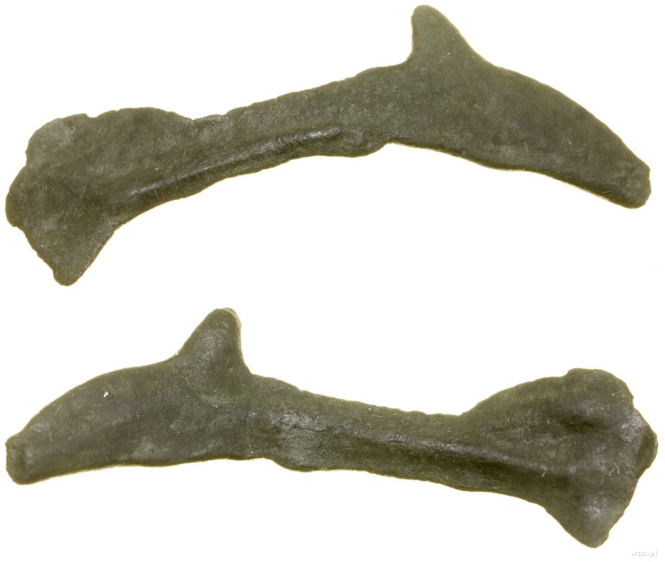 Grecja i posthellenistyczne, brąz w kształcie delfina, (ok. 520–350 pne)