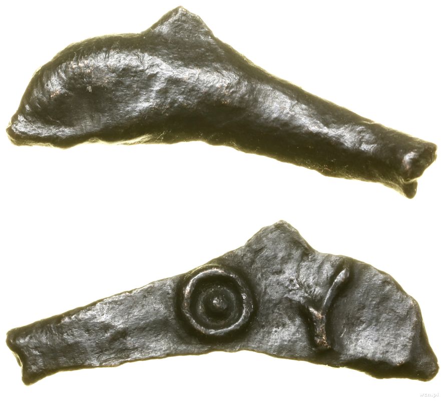 Grecja i posthellenistyczne, brąz w kształcie delfina, (VI–V w. pne)