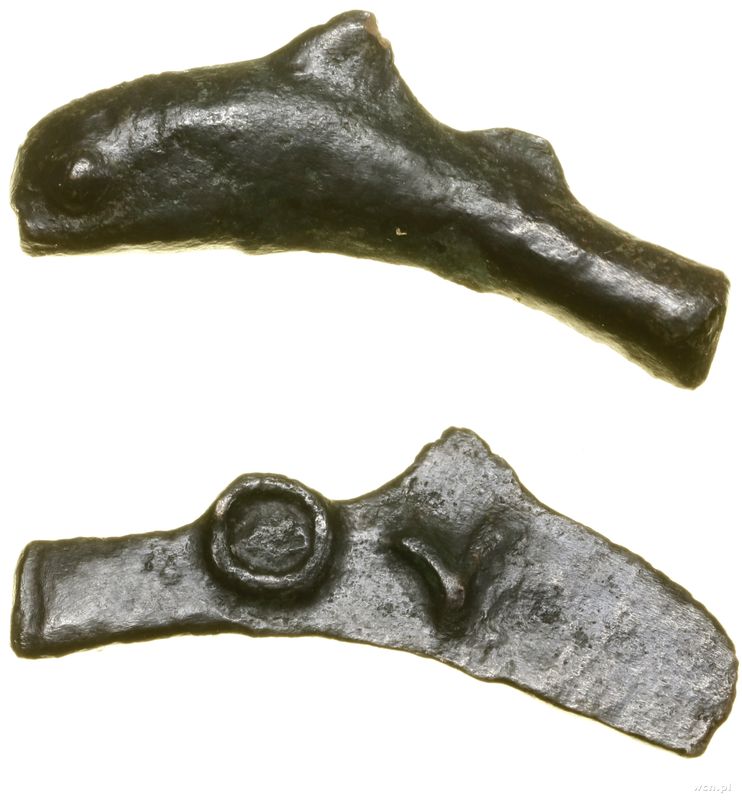 Grecja i posthellenistyczne, brąz w kształcie delfina, (VI–V w. pne)