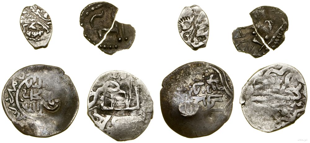 Średniowiecze, zestaw 4 monet