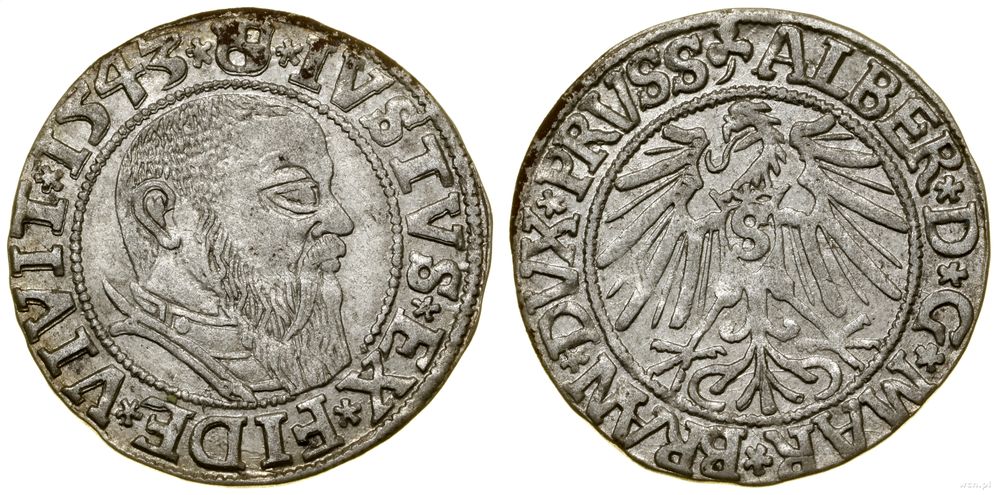 Prusy Książęce (1525–1657), grosz, 1543