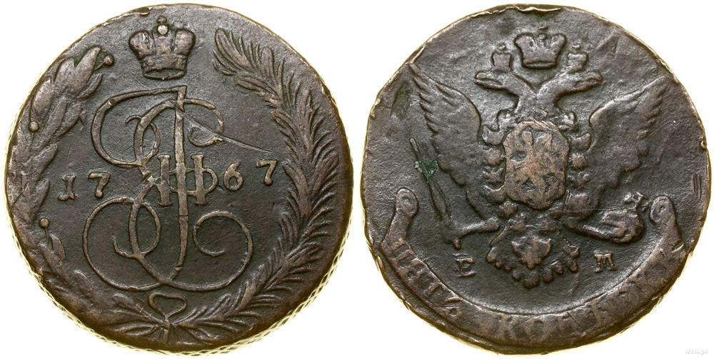 Rosja, 5 kopiejek, 1767 EM