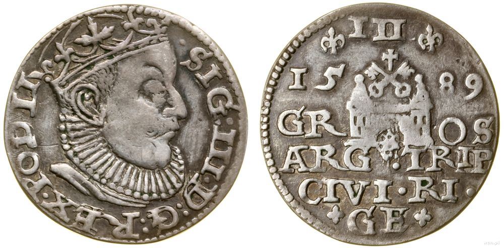 Polska, trojak, 1589