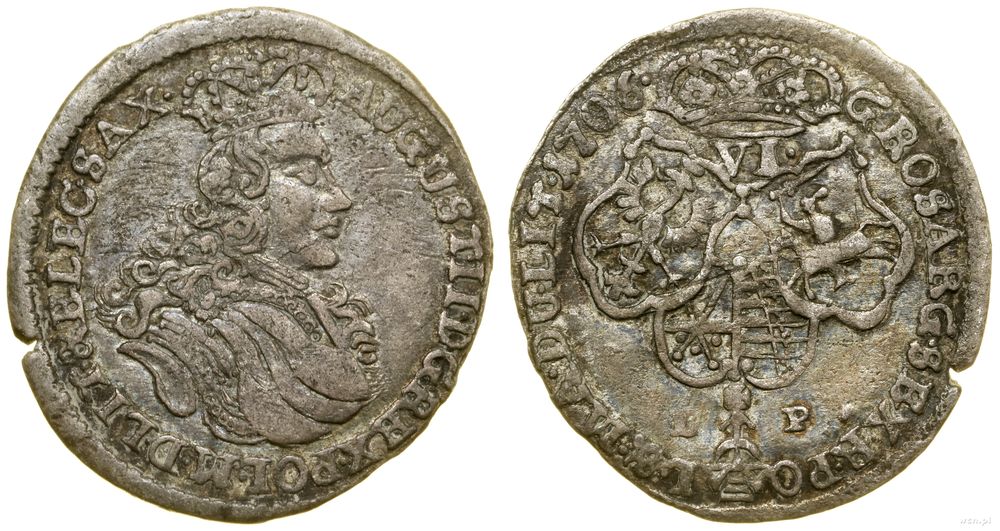 Polska, szóstak, 1706 LP