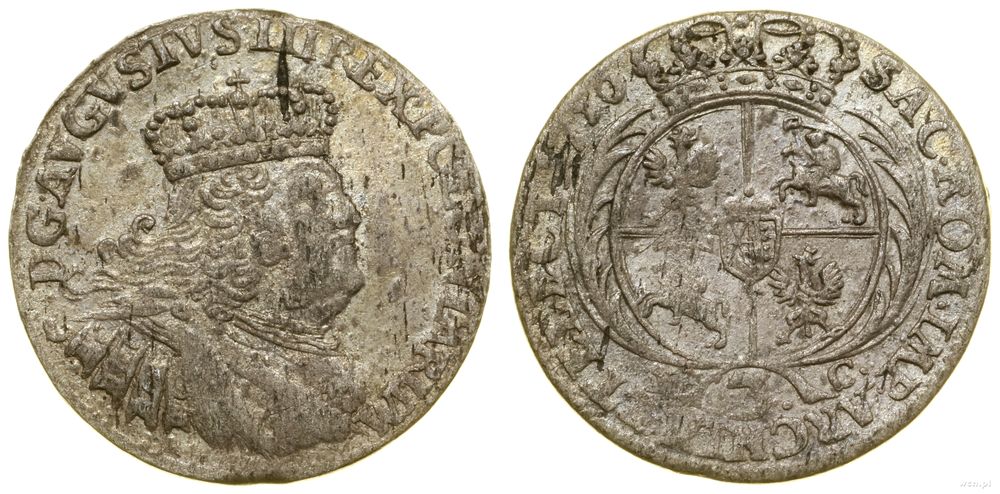 Polska, trojak, 1756