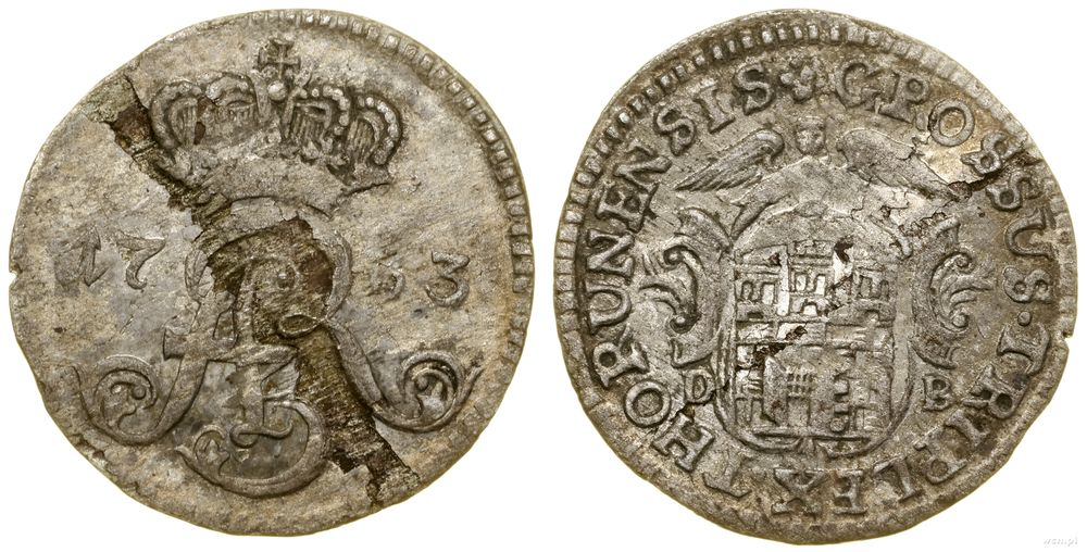 Polska, trojak, 1763 DB