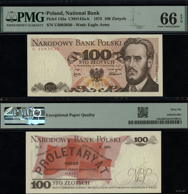 Polska, 100 złotych, 15.01.1975