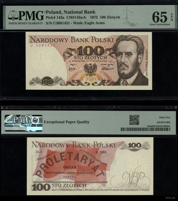 Polska, 100 złotych, 15.01.1975