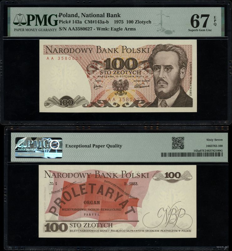 Polska, 100 złotych, 15.01.1975